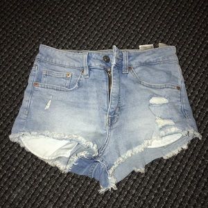 h&m distressed denim shorts
